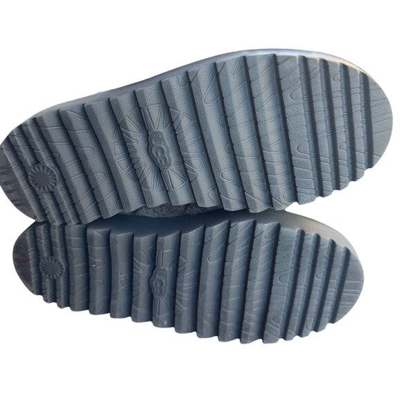 UGG Women's Fluff Yeah Slide Sandals Size 6 Gray Sheepskin Faux Fur Slippers - Picture 6 of 8